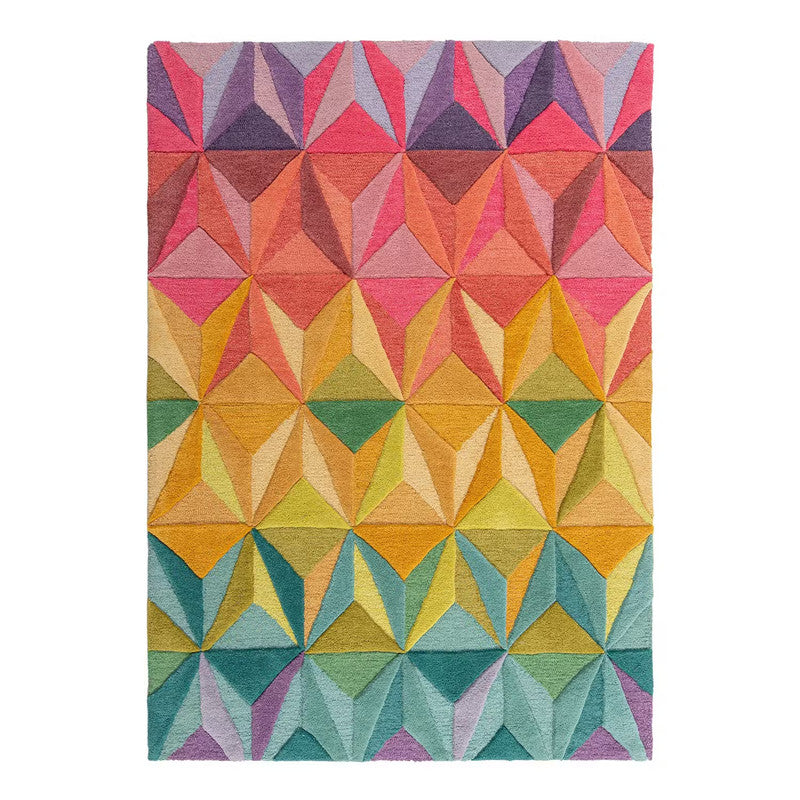 Prismora Hand-Tufted Wool Multicolor Handmade Carpet