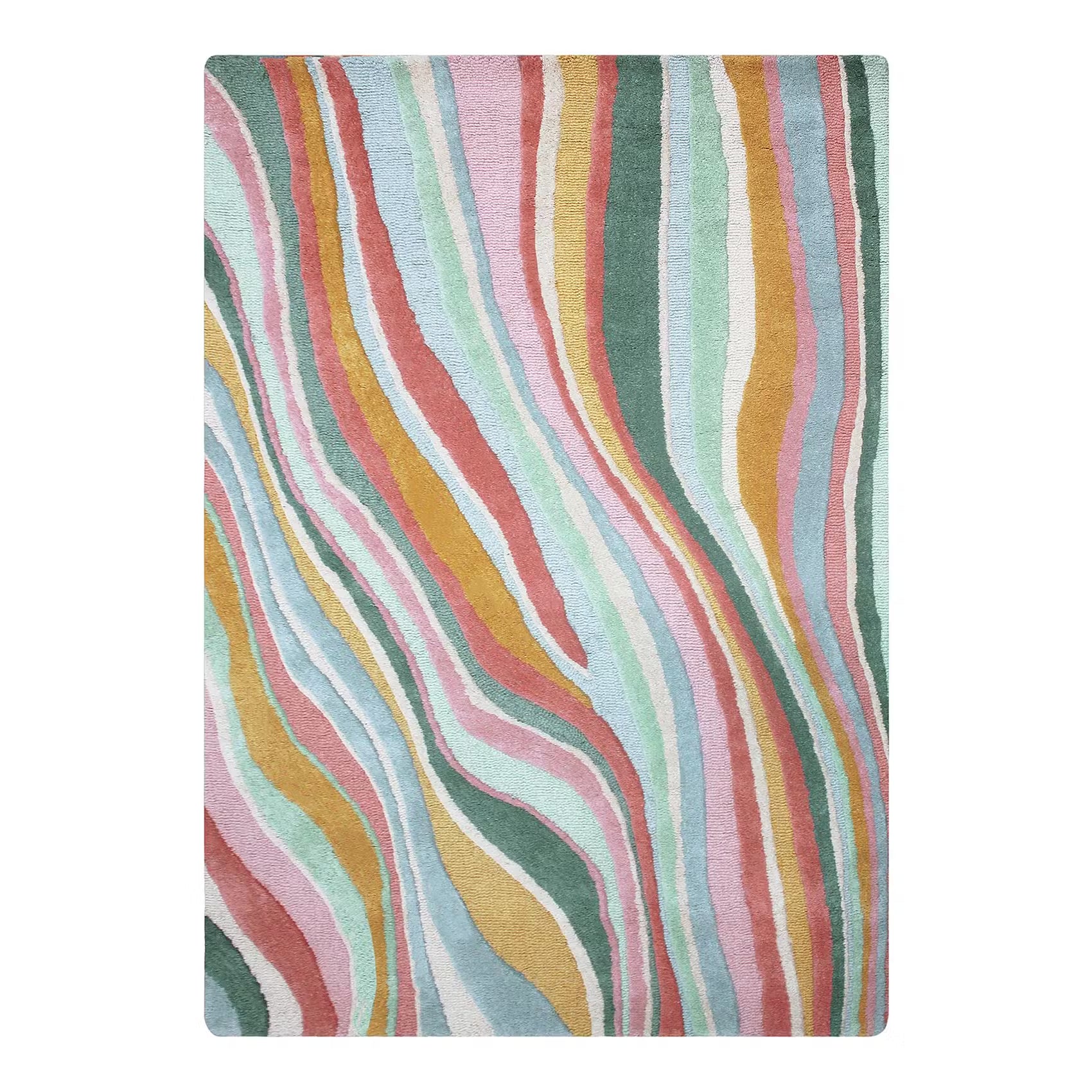 Rivara Hand-Tufted Wool Multicolor Handmade Carpet