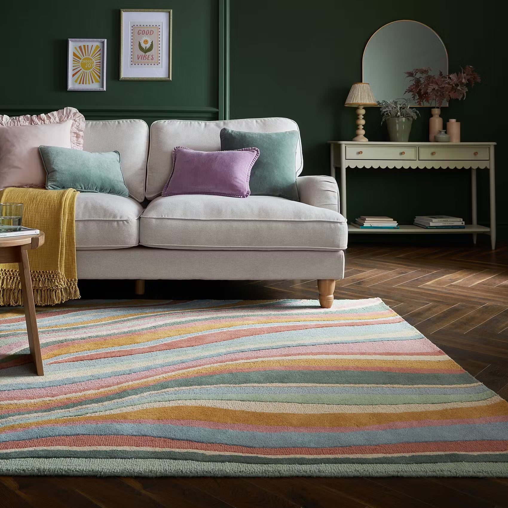 Rivara Hand-Tufted Wool Multicolor Handmade Carpet