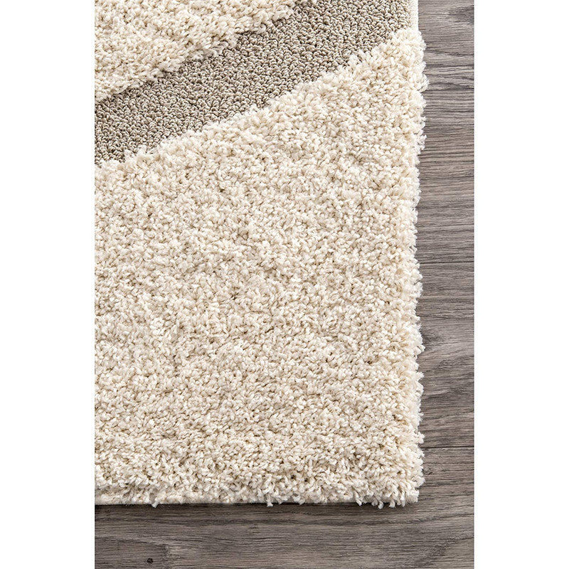Cream Wave High-Low Shaggy Carpet