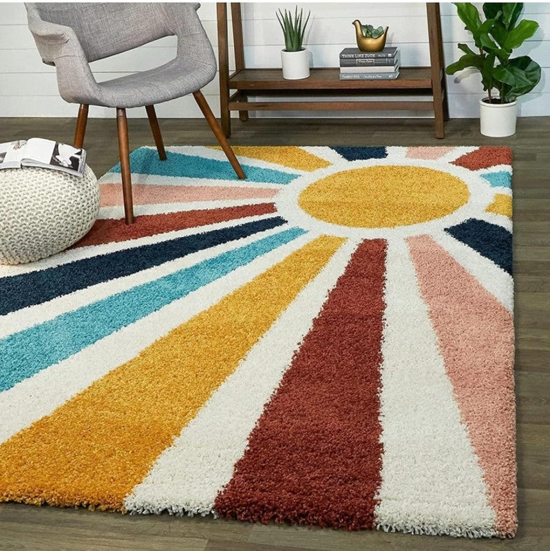 Sunburst Multicolor Shaggy Carpet