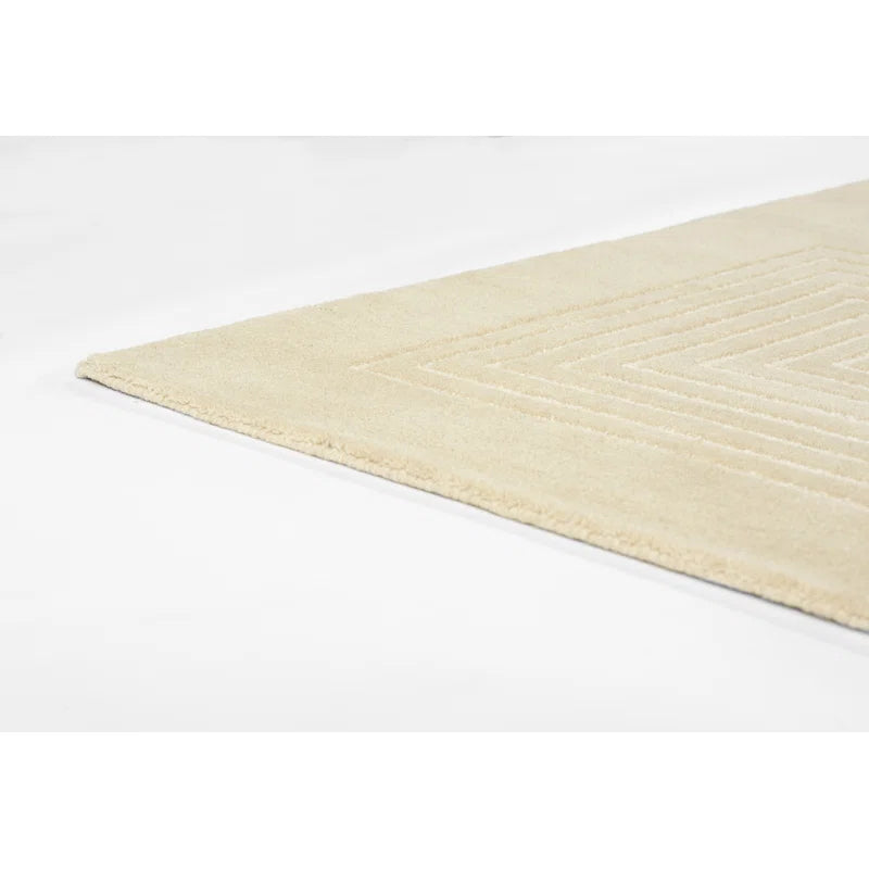 Maze Mode hand tufted wool carpet in beige