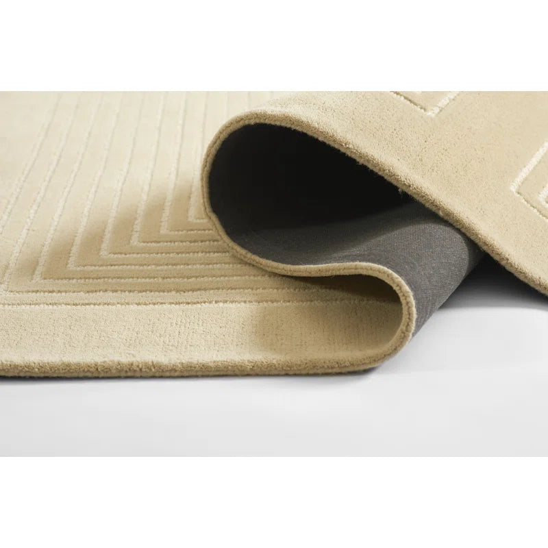 Maze Mode hand tufted wool carpet in beige