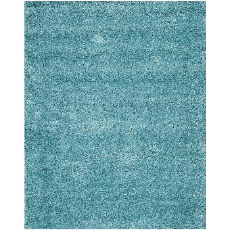 Aqua Blue Plush Shaggy Carpet