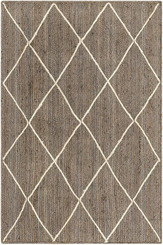 Rug with diamond pattern on a plain background