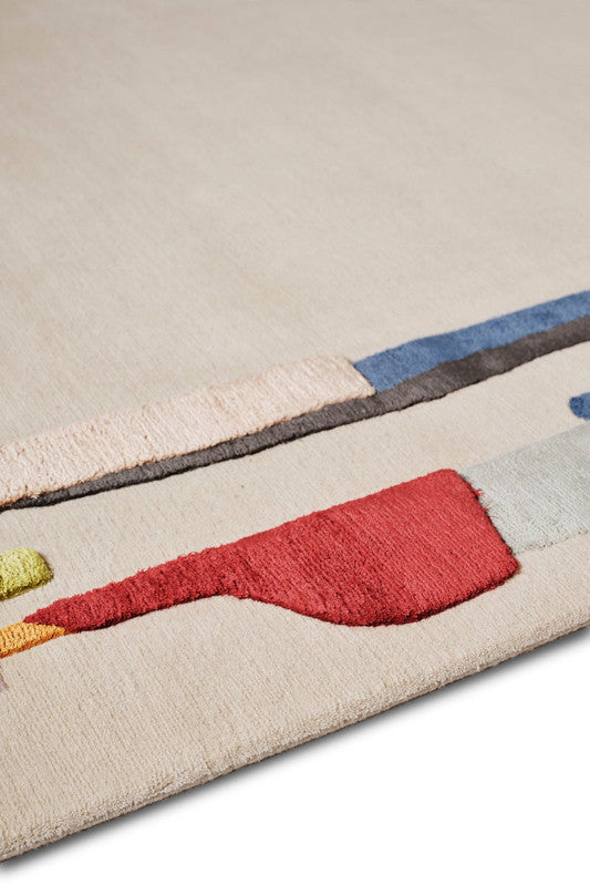 Painted Frame Hand-Tufted Wool & Silk Carpet