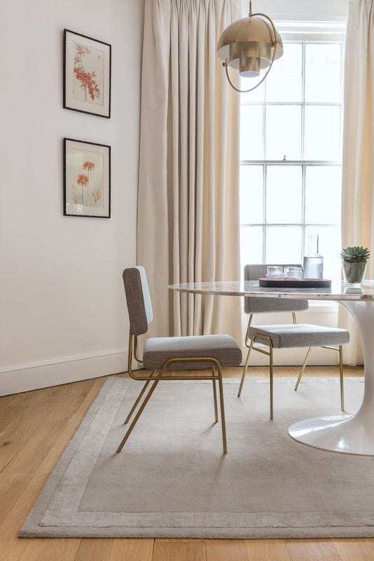 Sand Frame Hand-Tufted Wool & Silk Carpet