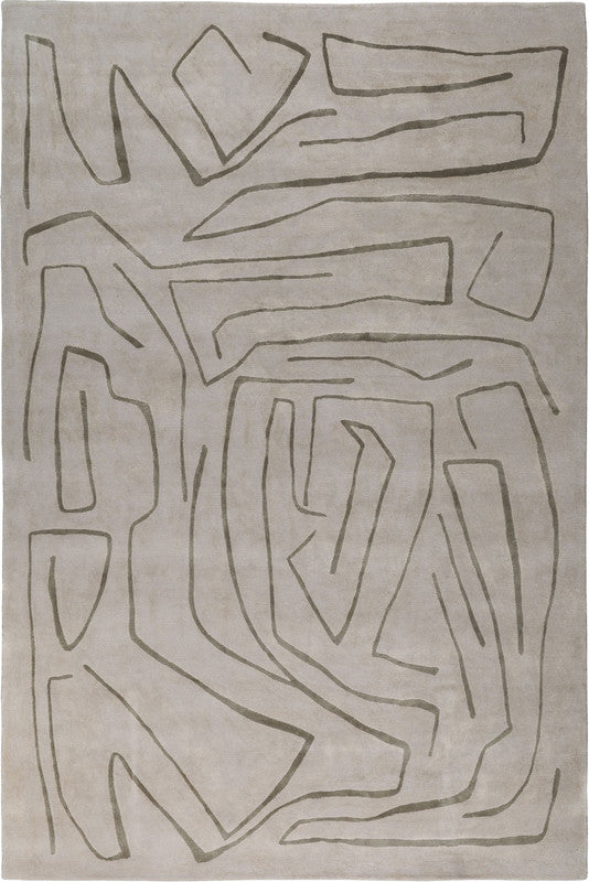Contour Sketch Hand-Tufted Wool & Silk Carpet