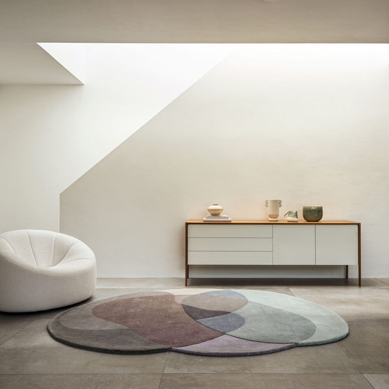 Candyform Pastel Abstract Irregular Shaped Hand-Tufted Wool Carpet