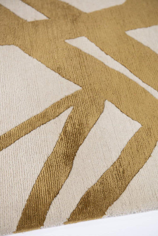 Gilded Intersect Hand-Tufted Wool & Silk Carpet
