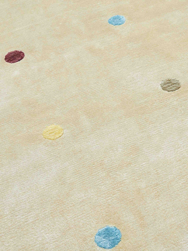 Beige carpet with colorful spots