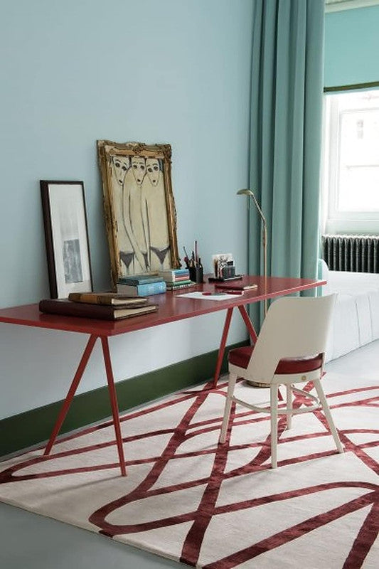 Crimson Flow Hand-Tufted Wool & Silk Carpet