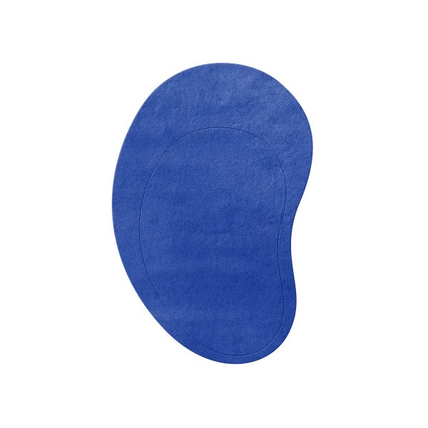 Contour Curve Blue Hand Tufted Carpet