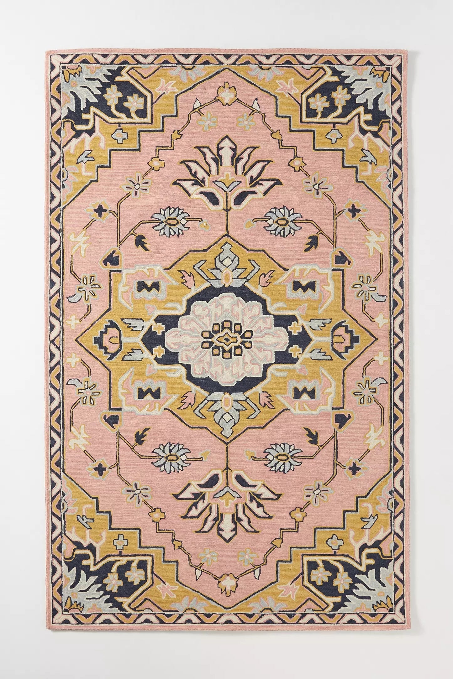 Solace Pink woolen Hand Tufted Carpet