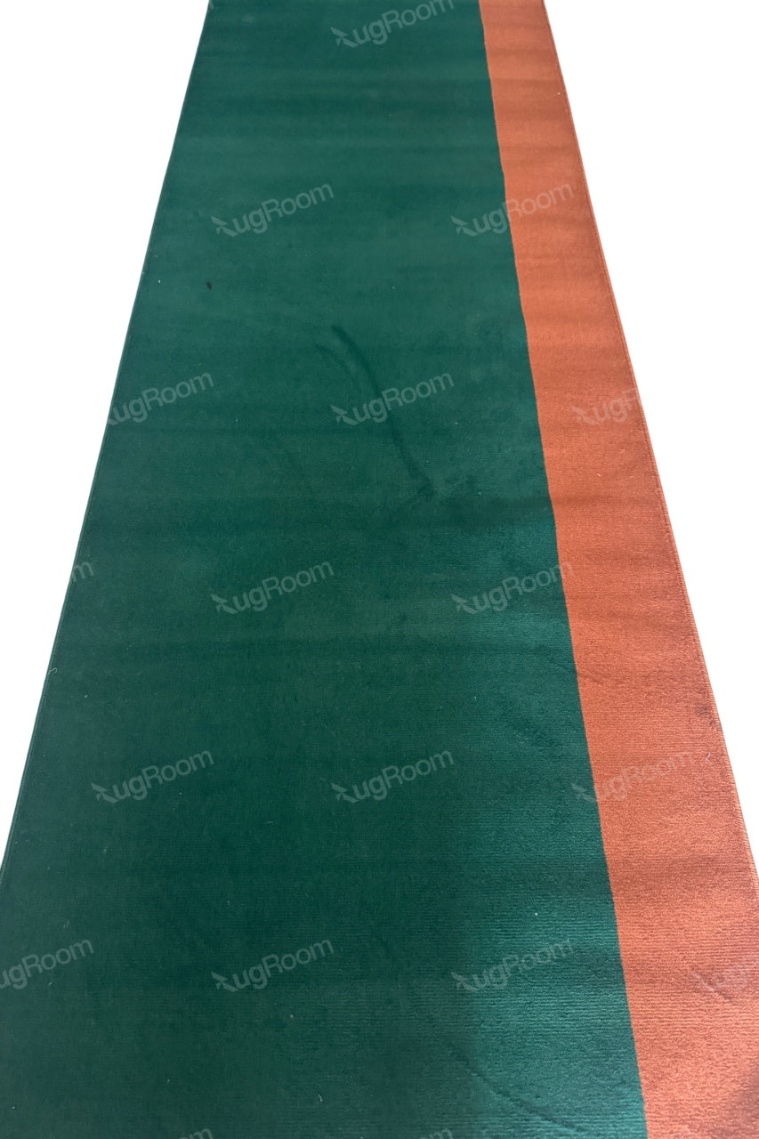 Green Brown Stripe Janamaz Roll – Soft & Durable Prayer Carpet Mat for Mosque & Home